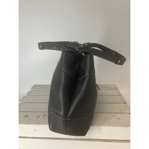 COACH 14425 LARGE BLACK PEBBLED LEATHER HANDBAG - Picture 2 of 14